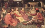 John William Waterhouse A Tale from The Decameron (mk41) oil on canvas